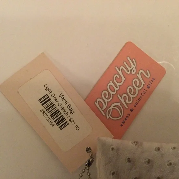 Peachy Keen NWT Clutch Purse Handbag Tan and Brown - Picture 6 of 8